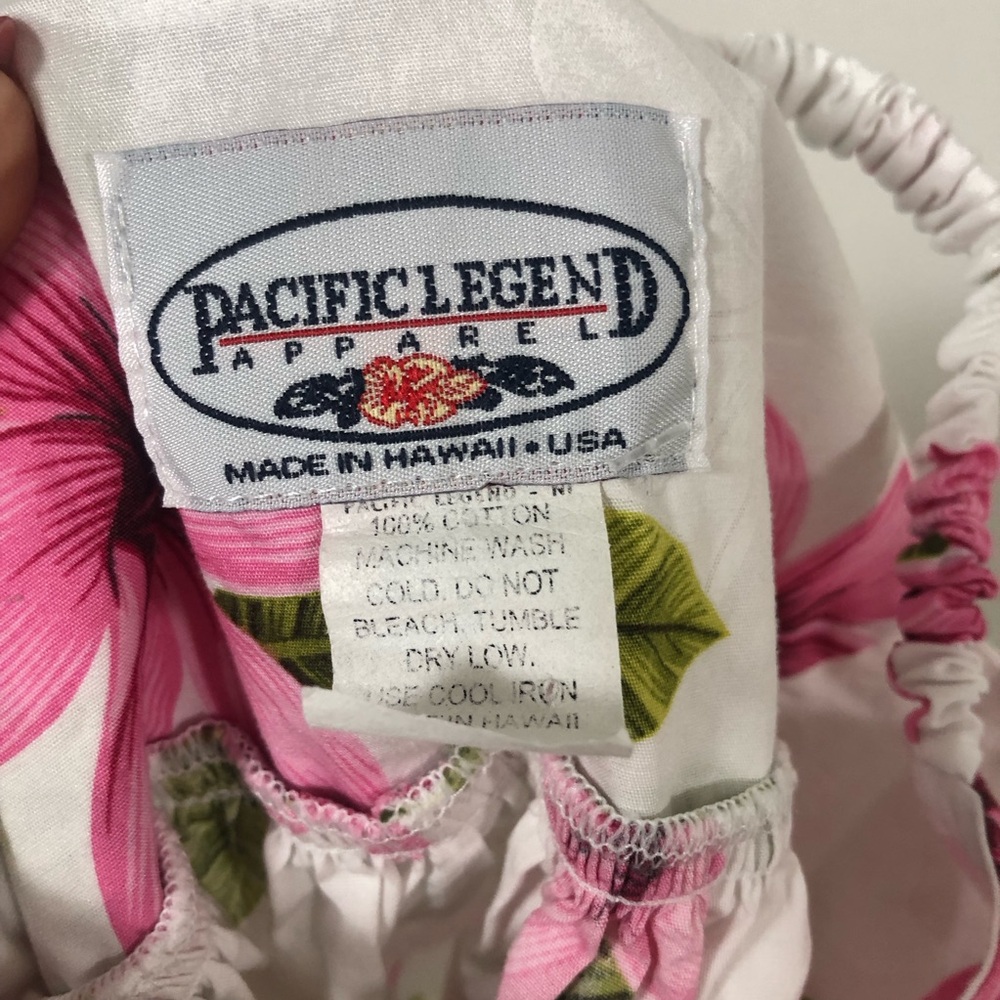 Pacific Legend Floral Pink and Green Hawaiian Sundress. Girl 6 Month - Picture 10 of 11
